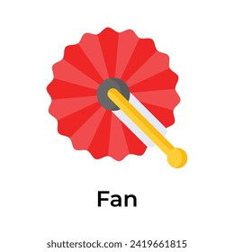 Premium icon of chinese fan modern design style, ready to use vector