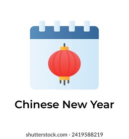 Premium icon of chinese new year calendar in modern style