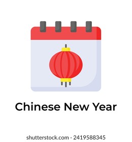 Premium icon of chinese new year calendar in modern style