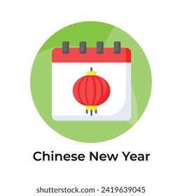 Premium icon of chinese new year calendar in modern style