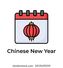 Premium icon of chinese new year calendar in modern style