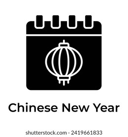 Premium icon of chinese new year calendar in modern style