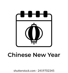 Premium icon of chinese new year calendar in modern style