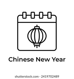 Premium icon of chinese new year calendar in modern style