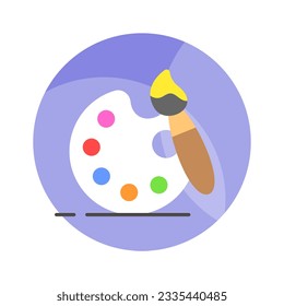 Premium icon of color palette in trendy flat style, painting tools