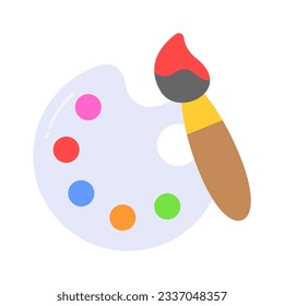 Premium icon of color palette in trendy flat style, painting tools