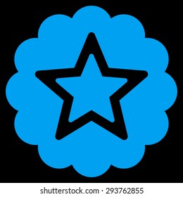 Premium icon from Competition & Success Bicolor Icon Set. Vector style: flat symbols, blue color, rounded angles, black background.