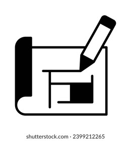 Icono premium de la redacción en estilo de diseño moderno, vector asombroso