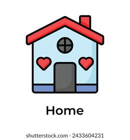 Premium icon of house building in editable flat style