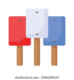 Premium icon of placards in trendy style, easy to use and download