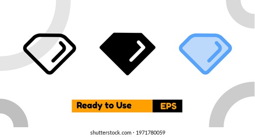 premium icon with three style for website, social media, and presentation
