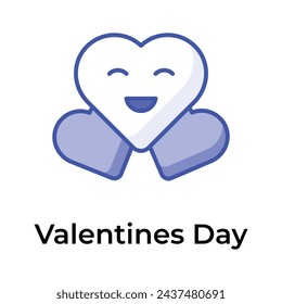 Premium-Ikone des Valentinstag, bearbeitbares Vektor-Design