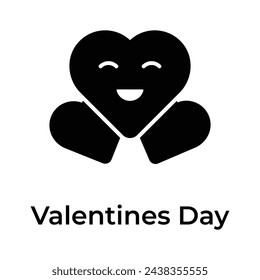 Premium-Ikone des Valentinstag, bearbeitbares Vektor-Design