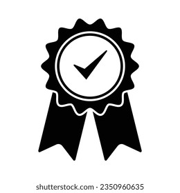 Vector De Icono Premium, Vector De Premio Rosette, Icono Verificado, Signo De Vector De Aprobación, Medalla De Símbolo De Ganador, Marca De Comprobación Y Marcado, Mejor Práctica, Garantía, Tarjeta De Certificación, Deportes Y Competencia