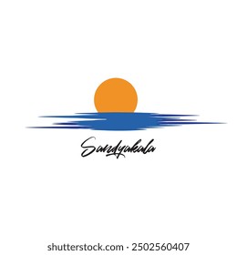 Premium Icons | Vector illustration of sunset or sandyakala design.