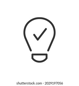 Premium-Ideenzeilensymbol für App, Web und UI. Vektorgrafik-Schlagzeichen einzeln auf weißem Hintergrund. Umriss Symbol der Idee im trendigen Stil.
