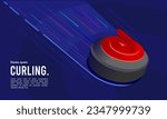 Premium Illustration of curling sport stone best for your digital graphic and print	