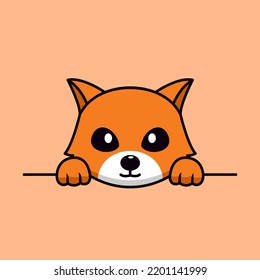 Premium illustration cute fox   chibi animal