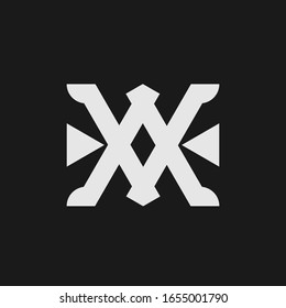 Diseño inicial de logotipo de letras AA o A