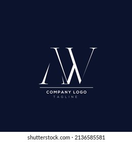 Premium initial based alphabet business logo white color on blue background.