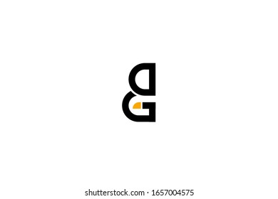 Diseño de logotipo de carta GD inicial o DG