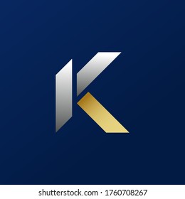 diseño de logotipo K inicial premium 