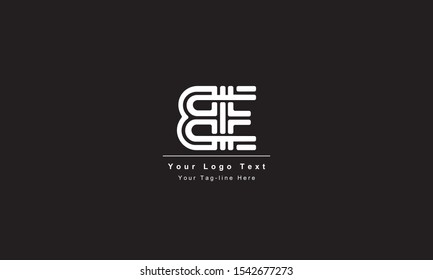 Premium Initial Letter BE logo design. Trendy awesome artistic black and white color
BE EB initial based Alphabet icon logo