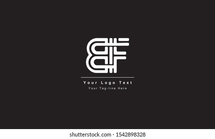 Premium Initial Letter BF logo design. Trendy awesome artistic black and white color
BF FB initial based Alphabet icon logo