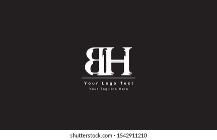 Premium Initial Letter BH logo design. Trendy awesome artistic black and white color
BH HB initial based Alphabet icon logo
