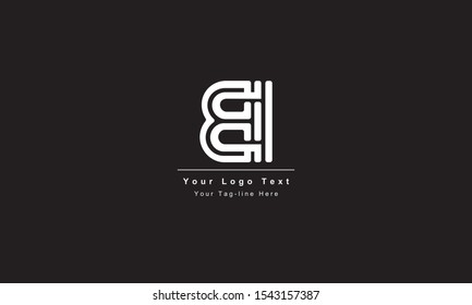 Premium Initial Letter BI logo design. Trendy awesome artistic black and white color
BI IB initial based Alphabet icon logo