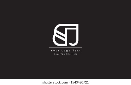 Premium Initial Letter BJ logo design. Trendy awesome artistic black and white color
BJ JB initial based Alphabet icon logo