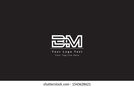 Premium Initial Letter BM logo design. Trendy awesome artistic black and white color
BM MB initial based Alphabet icon logo
