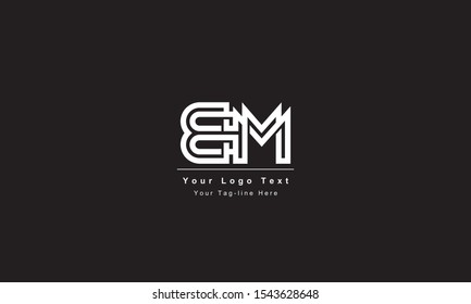 Premium Initial Letter BM logo design. Trendy awesome artistic black and white color
BM MB initial based Alphabet icon logo
