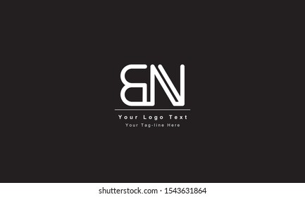 Premium Initial Letter BN logo design. Trendy awesome artistic black and white color
BN NB initial based Alphabet icon logo