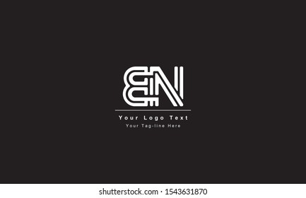 Premium Initial Letter BN logo design. Trendy awesome artistic black and white color
BN NB initial based Alphabet icon logo