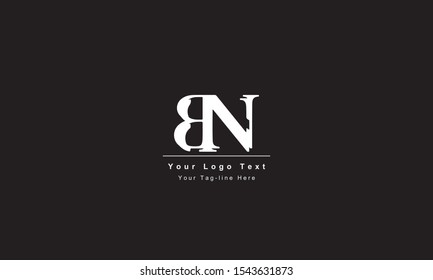 Premium Initial Letter BN logo design. Trendy awesome artistic black and white color
BN NB initial based Alphabet icon logo
