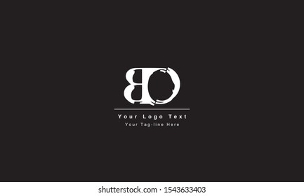 Premium Initial Letter BO logo design. Trendy awesome artistic black and white color
BO OB initial based Alphabet icon logo