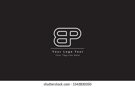 Premium Initial Letter BP logo design. Trendy awesome artistic black and white color
BP PB initial based Alphabet icon logo
