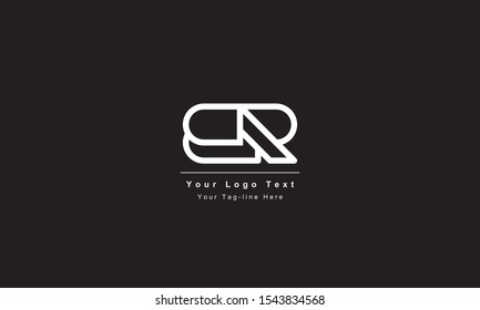 Premium Initial Letter BR logo design. Trendy awesome artistic black and white color
BR RB initial based Alphabet icon logo