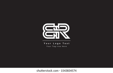 Premium Initial Letter BR logo design. Trendy awesome artistic black and white color
BR RB initial based Alphabet icon logo