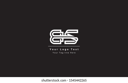 Premium Initial Letter BS logo design. Trendy awesome artistic black and white color
BS SB initial based Alphabet icon logo