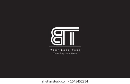 Premium Initial Letter BT logo design. Trendy awesome artistic black and white color
BT TB initial based Alphabet icon logo