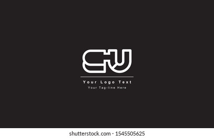 Premium Initial Letter BU logo design. Trendy awesome artistic black and white color
BU UB initial based Alphabet icon logo