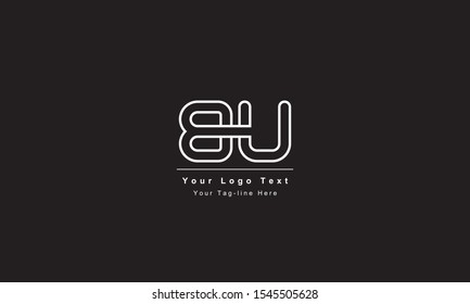 Premium Initial Letter BU logo design. Trendy awesome artistic black and white color
BU UB initial based Alphabet icon logo