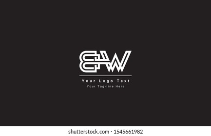 Premium Initial Letter BW logo design. Trendy awesome artistic black and white color
BW WB initial based Alphabet icon logo
