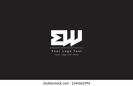 Premium Initial Letter BW logo design. Trendy awesome artistic black and white color
BW WB initial based Alphabet icon logo