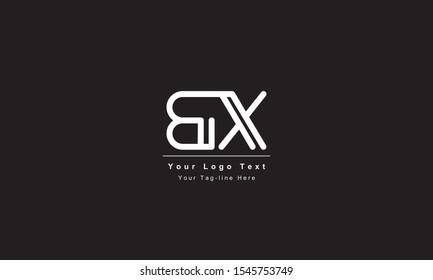 Premium Initial Letter BX logo design. Trendy awesome artistic black and white color
BX XB initial based Alphabet icon logo