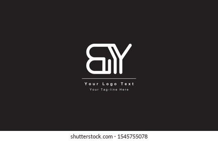 Premium Initial Letter BY logo design. Trendy awesome artistic black and white color
BY YB initial based Alphabet icon logo