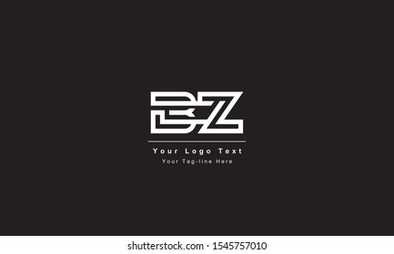 Premium Initial Letter BZ logo design. Trendy awesome artistic black and white color
BZ ZB initial based Alphabet icon logo