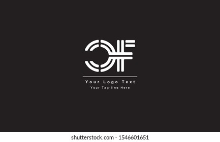 Premium Initial Letter CF logo design. Trendy awesome artistic black and white color
CF FC initial based Alphabet icon logo
